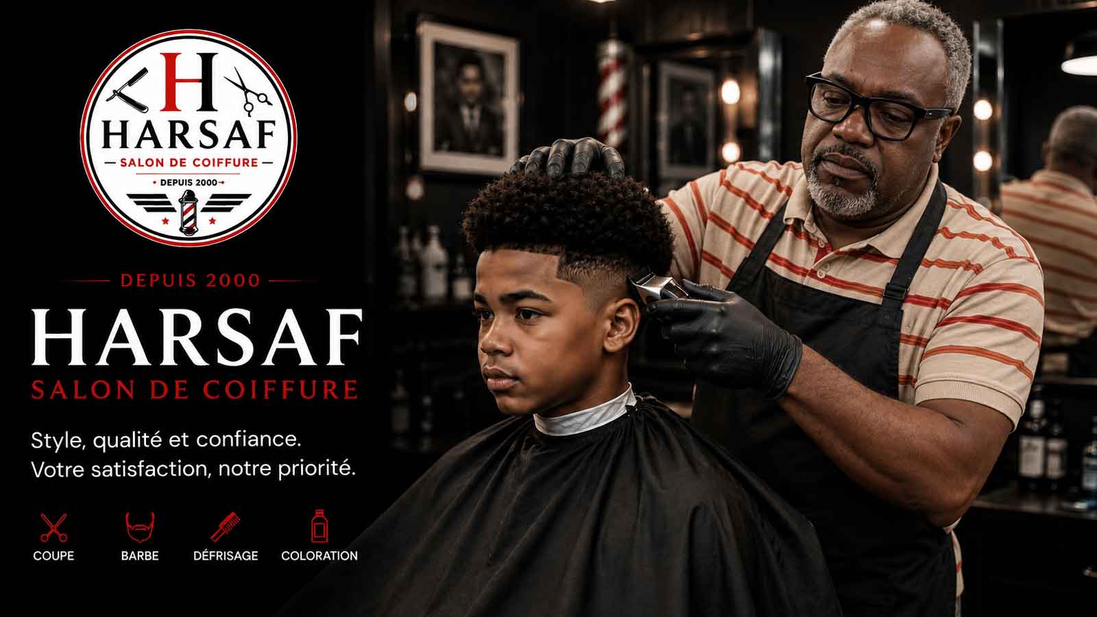 HARSAF Salon de Coiffure — coupe adolescent
